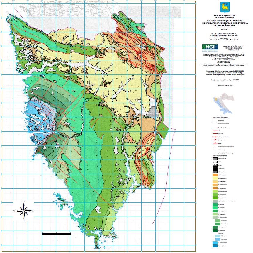 križišće karta Geological structure of Istria geological explotation I geological  križišće karta