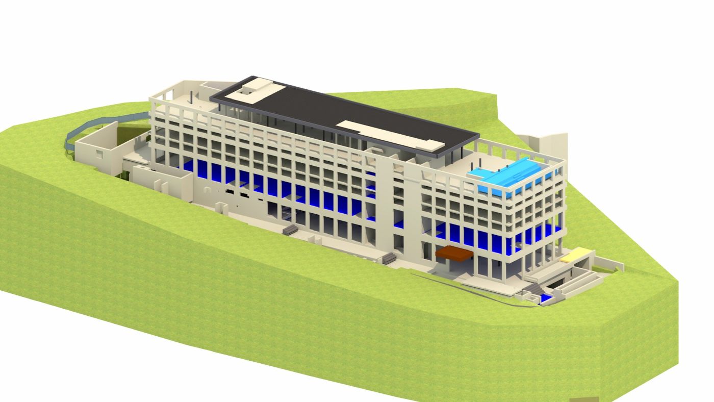 projekt osiguranja i brtvljenja građevne jame - 3D model hotela Keight
